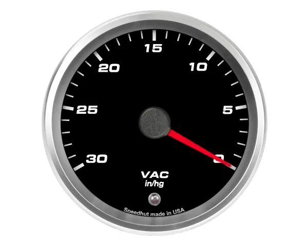 SpeedHut Vacuum Gauge 30-0in/hg with Warning - GR338-VAC-01