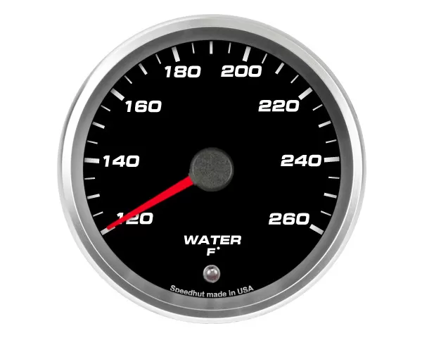 SpeedHut Water Temp Gauge 120-260F with Warning - GR338-WTR-01
