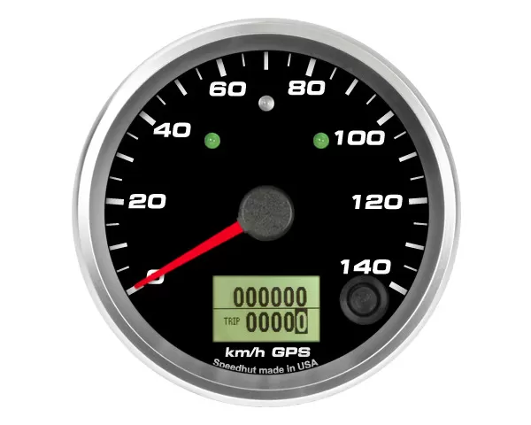 SpeedHut GPS Speedometer Gauge 140kmh Metric | with Turn Signal and High Beam - GRM338-GPS-04T