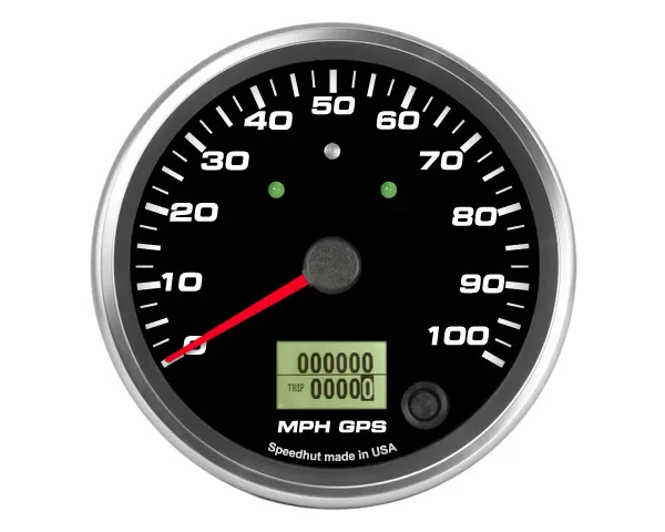 SpeedHut GPS Speedometer Gauge 100mph | with Turn Signal and High Beam - GR4-GPS-16T
