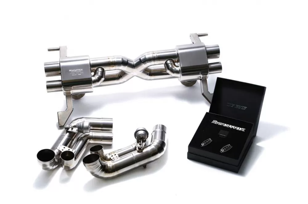 ARMYTRIX Titanium Valvetronic Catback Exhaust System Dual Carbon Tips Audi R8 V10 MKI 2009-2012 - AUR11-DC15