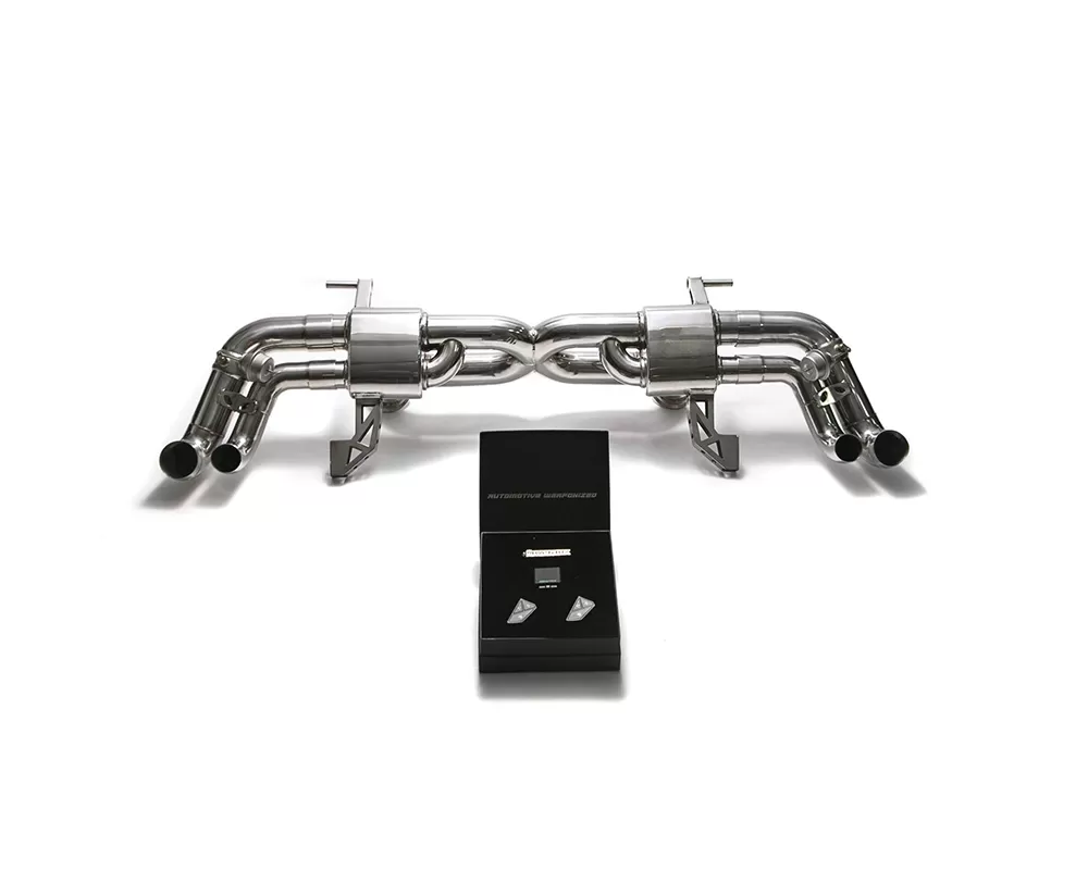 ARMYTRIX Stainless Steel Valvetronic Exhaust System Dual Carbon Tips Audi R8 V10 MK1 Coupe | Spider 2009-2012 - AUR11S-DC15