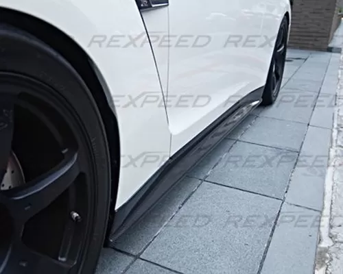 Rexpeed Zele Style Matte Carbon Fiber Side Skirts Nissan GT-R(R35) - N22M