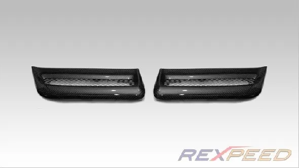 Rexpeed Carbon Fiber Twin Bonnet Vents Mitsubishi EVO 10 - R133