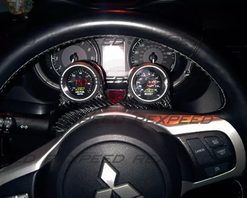 Rexpeed Carbon Fiber Steering Wheel Gauge Pod Double Mitsubishi EVO 10 - R149A