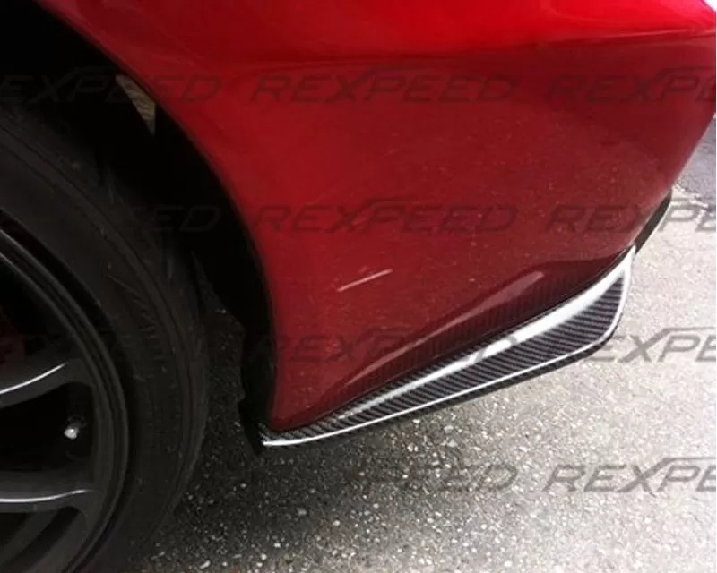 Rexpeed Carbon Fiber Rear Bumper Side Spats Mitsubishi EVO 10 - R96