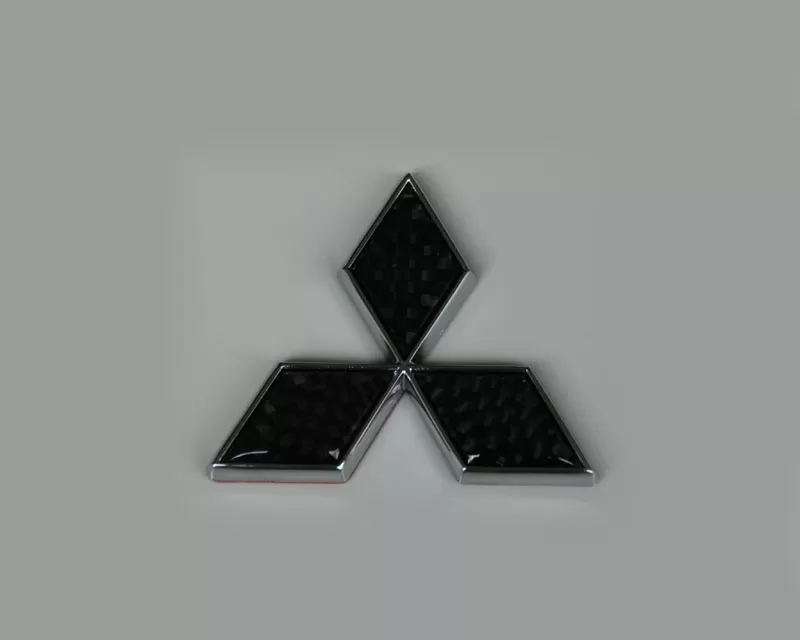 Rexpeed Carbon Fiber Mitsubishi Emblem 9x9cm - S21