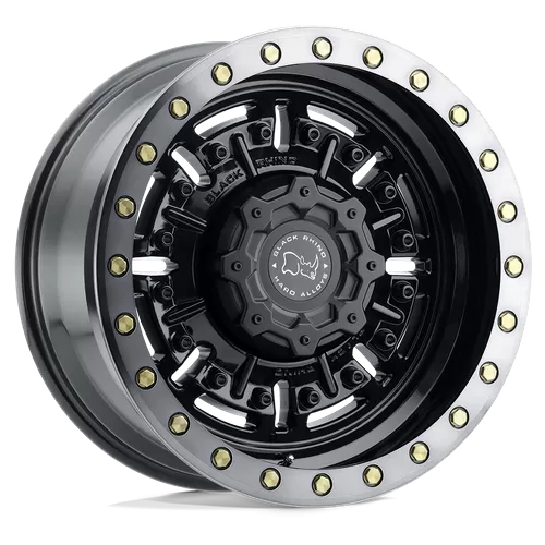 Black Rhino Abrams Wheel 17x8.5 6x5.5 +0mm Gloss Gun Black w/Machined Dark Tint - 1785ABR006140B12