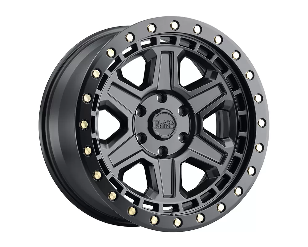 Black Rhino Reno Wheel 17x9  6x139.7 -12mm Matte Black w/Brass Bolts - 1790REN-26140M12