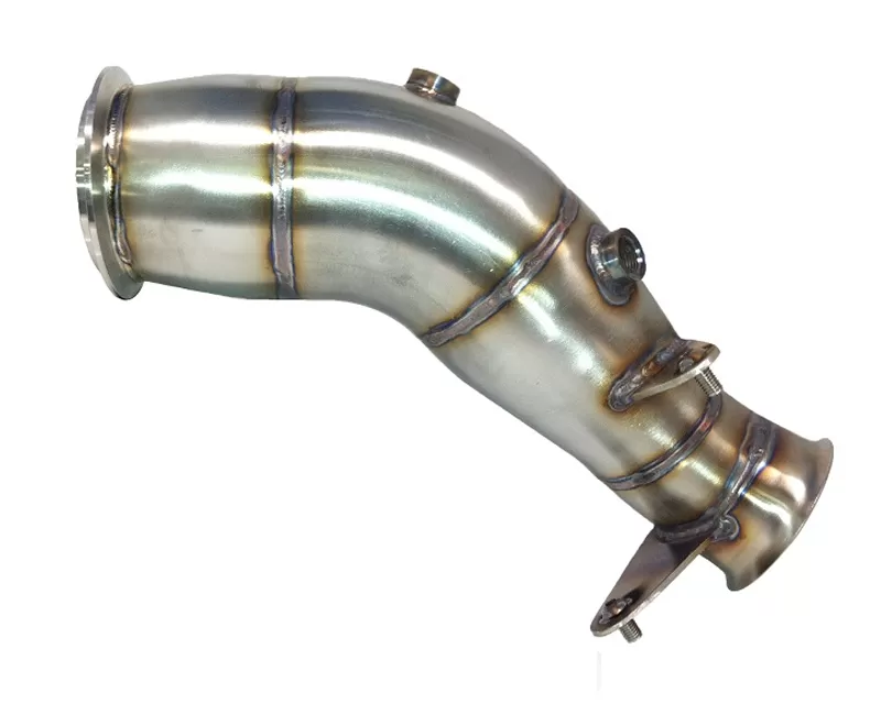 Evolution Racewerks Sports Series 4-Inch 200 Cell High Flow Catted Downpipe Polished Finish BMW 335i N55 12-13 - BM-EXH007PCAT