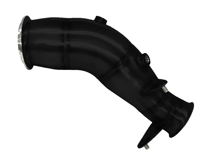 Evolution Racewerks Sports Series 4-Inch 200 Cell High Flow Catted Downpipe Thermal Coated Black Finish BMW 335i N55 12-13 - BM-EXH007TBCAT