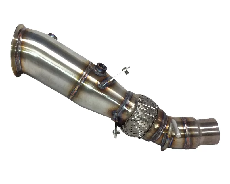 Evolution Racewerks Sports Series 4-Inch 200 Cell High Flow Catted Downpipe Brushed Finish BMW X3 28i N20 11-16 - BM-EXH008SCAT