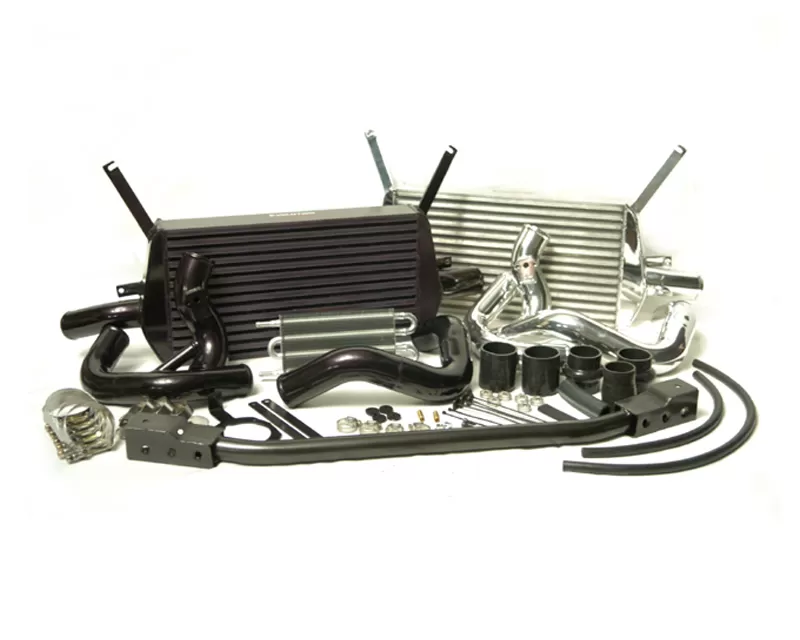 Evolution Racewerks Competition Series Polished Finish With Black Piping Basic Front Mount Intercooler Kit Audi A4 B6 1.8T 02-05 - AU-FMIC001PB-1