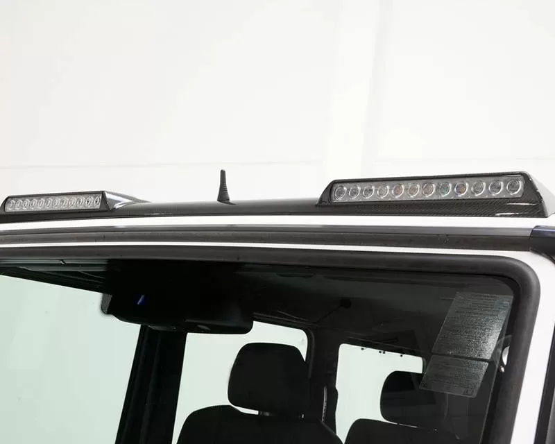 Brabus Carbon Fiber Front Roof Spoiler With Chrome Led Bars In Gloss Finish Mercedes Benz G63 | G65 AMG 12-17 - 463-360-00