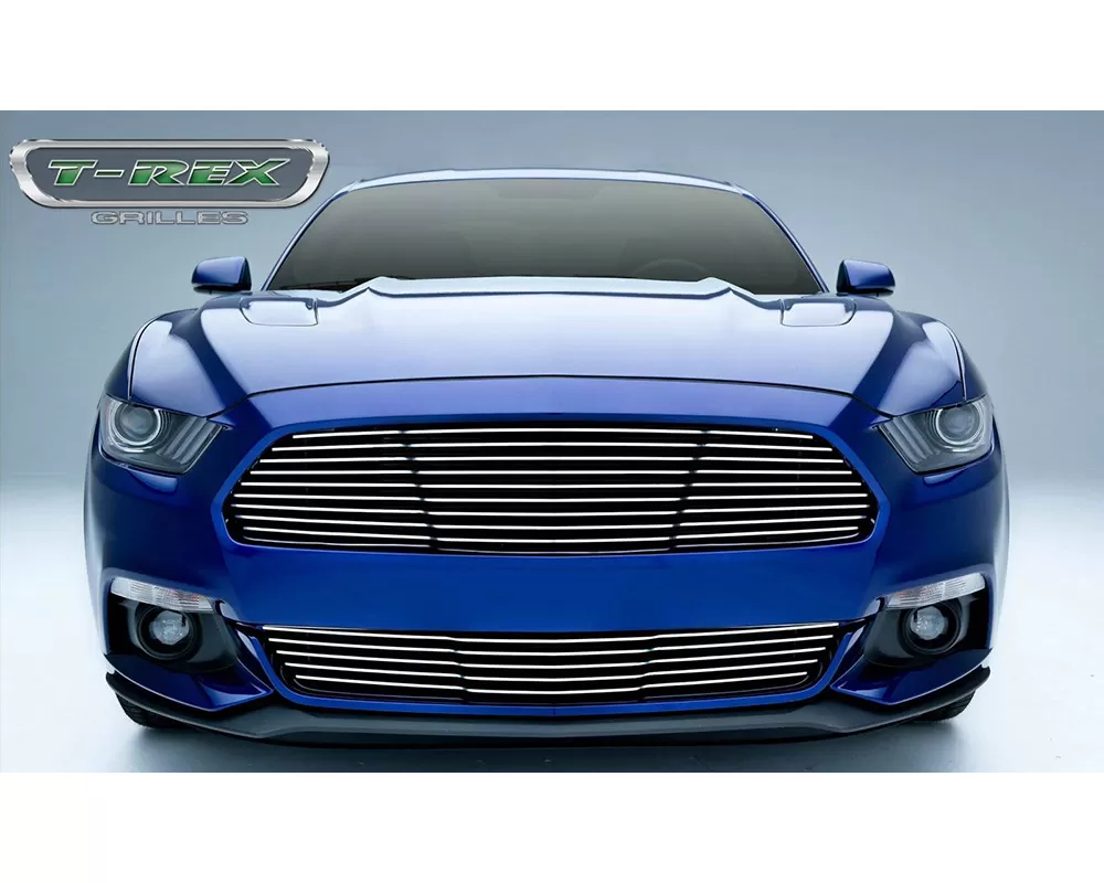 T-Rex Replacement Billet Grille - Polished Ford Mustang GT 2015-2022 - 6215300