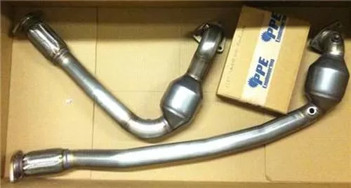 PPE Engineering Downpipes with 5" High-flow Cats Ford Taurus SHO | Flex Ecoboost 2010-2019 - 130001