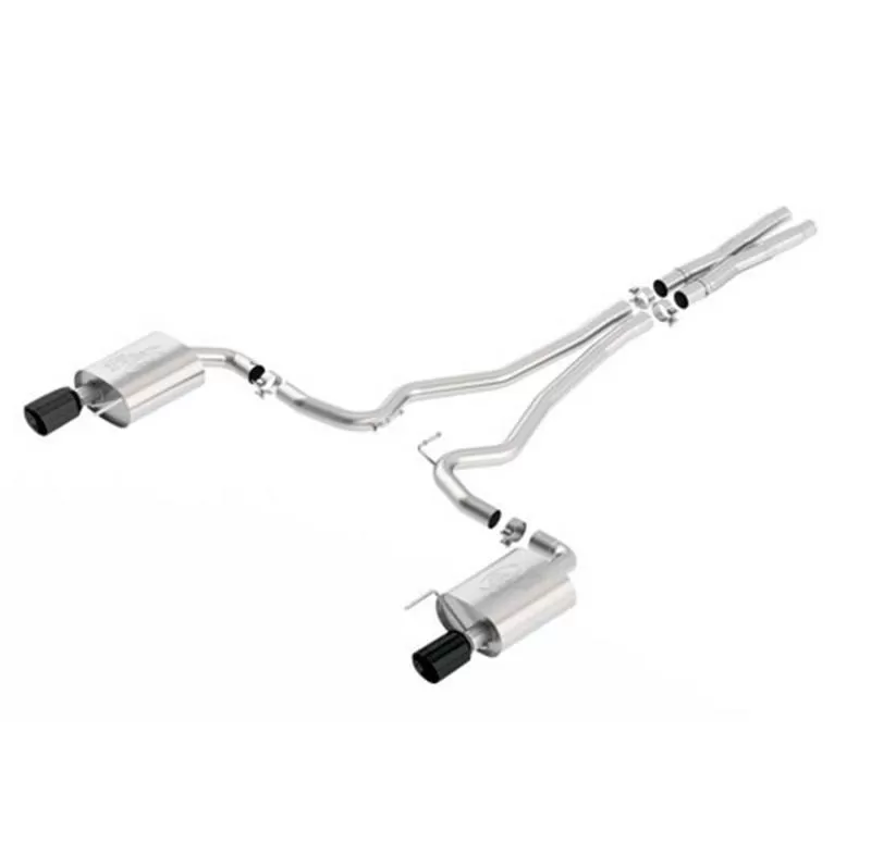 Ford Racing Sport Catback Exhaust System w/ Dual 4" Black Tips Ford Mustang 5.0L V8 2015+ - M-5200-M8SB