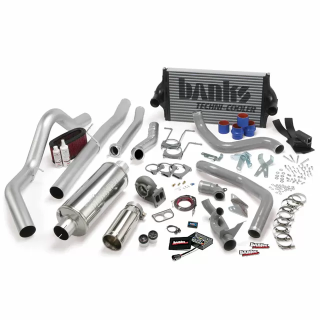 Banks Power Chrome Tail Pipe PowerPack Bundle Complete Power System W/OttoMind Engine Calibration Module Ford CCLB Automatic Transmission 7.3L 1994-1997 - 46356