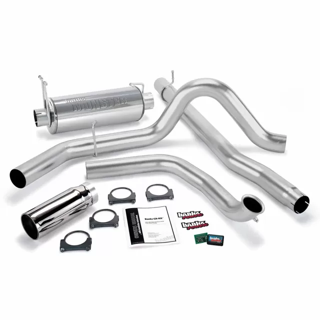 Banks Power Chrome Tip Git-Kit Bundle Power System W/Single Exit Exhaust Ford 7.3L Truck W/Catalytic Converter 1999 - 47511