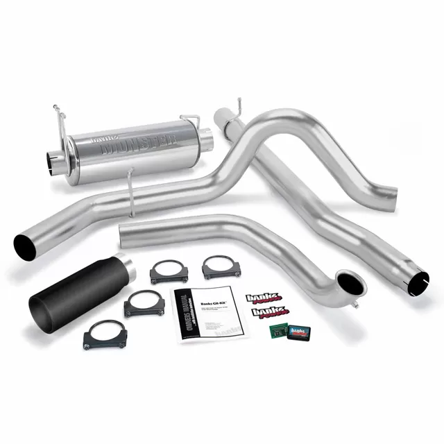 Banks Power Black Tip Git-Kit Bundle Power System W/Single Exit Exhaust Ford without Catalytic Converter 7.3L 1999-2003 - 47512-B