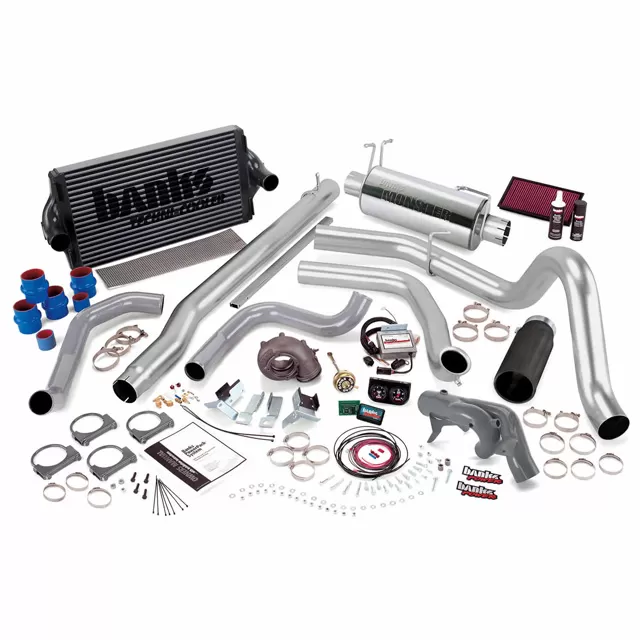 Banks Power Black Tip PowerPack Bundle Complete Power System W/Single Exit Exhaust Ford F250 | F350 Automatic Transmission 7.3L 1999 - 47526-B