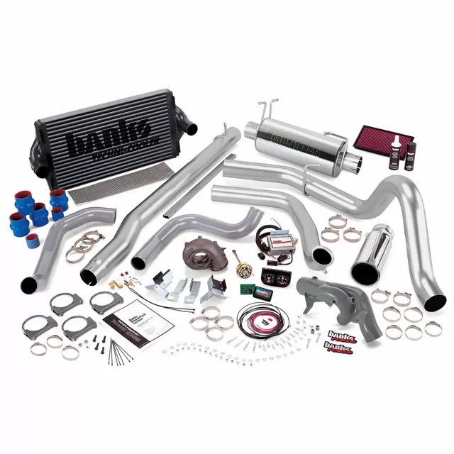 Banks Power Chrome Tip PowerPack Bundle Complete Power System W/Single Exit Exhaust Ford F250 | F350 Automatic Transmission 7.3L 1999 - 47526