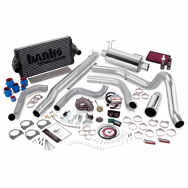 Banks Power Chrome Tip PowerPack Bundle Complete Power System W/Single Exit Exhaust Ford F250 | F350 7.3L Automatic Transmission 1999.5-2003 - 47556
