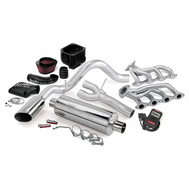 Banks Power Chrome Tailpipe PowerPack Bundle Complete Power System W/AutoMind Programmer Chevrolet 1500 SCSB 4.8-5.3L 2002-2006 - 48056