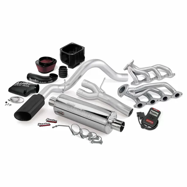 Banks Power Black Tailpipe PowerPack Bundle Complete Power System W/AutoMind Programmer Chevrolet 1500 4.8-5.3L ECSB 2002 - 48061-B