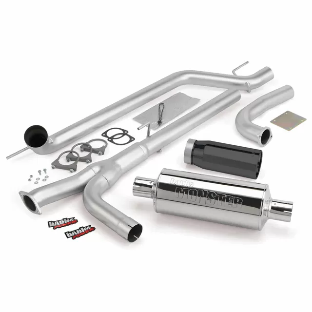 Banks Power Black Tip Single Exit Monster Exhaust System Nissan Titan All Cab/Beds 5.6L 2004-2015 - 48123-B