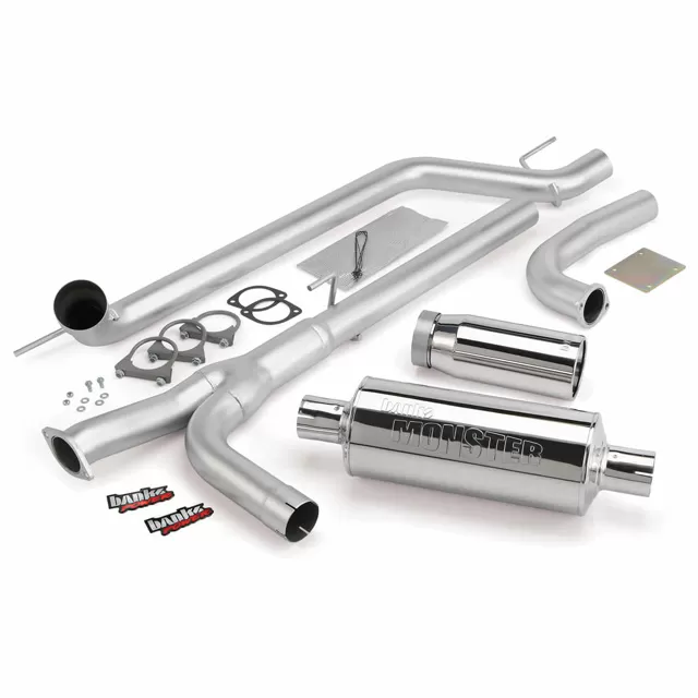 Banks Power Chrome Tip Single Exit Monster Exhaust System Nissan Titan All Cab/Beds 5.6L 2004-2015 - 48123