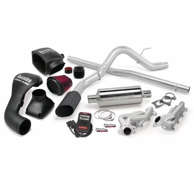 Banks Power Black Tip PowerPack Bundle Complete Power System W/Single Exit Exhaust Ford F-150 SCMB 5.4L 2004-2008 - 48531-B