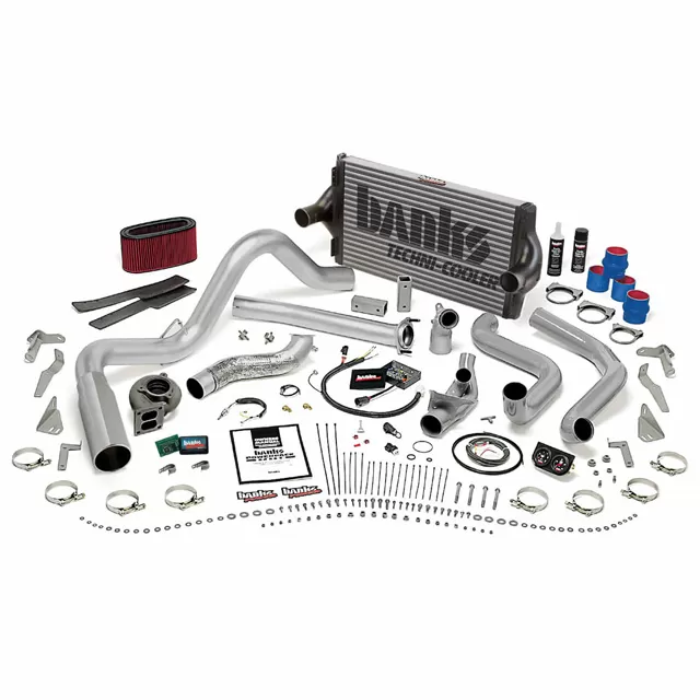 Banks Power Chrome Tip PowerPack Bundle Complete Power System W/OttoMind Engine Calibration Module Ford 7.3L Automatic Transmission 1995.5-1997 - 48561