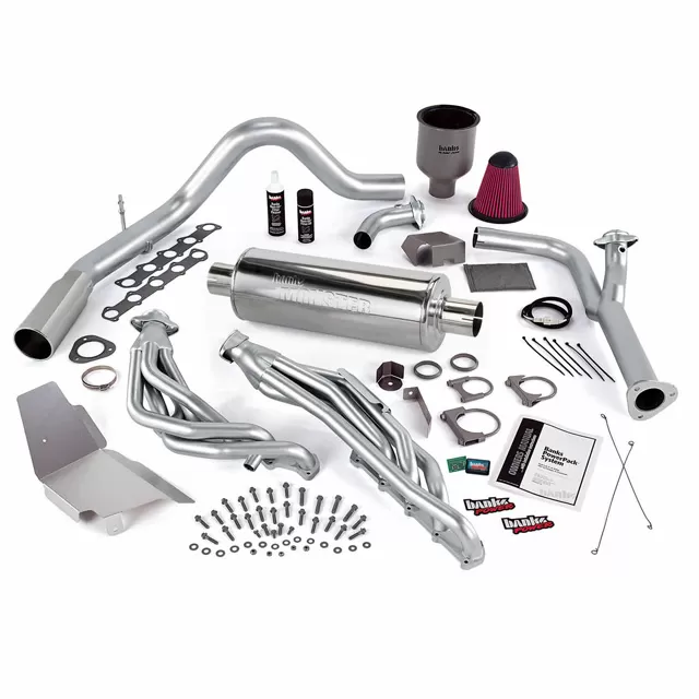 Banks Power Chrome Tip PowerPack Bundle Complete Power System W/Single Exit Exhaust Ford 6.8 Truck EGR Early Catalytic Converter 1999-2004 - 49130