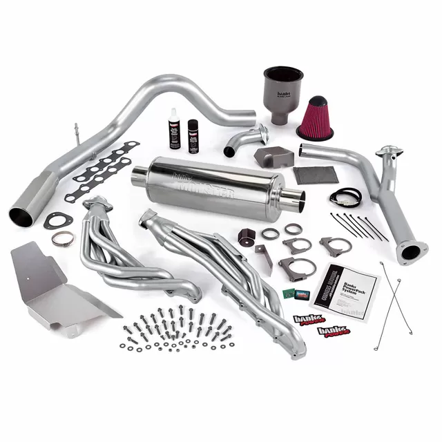Banks Power Chrome Tip PowerPack Bundle Complete Power System W/Single Exit Exhaust Ford 6.8 Truck EGR Late Catalytic Converter 1999-2004 - 49132