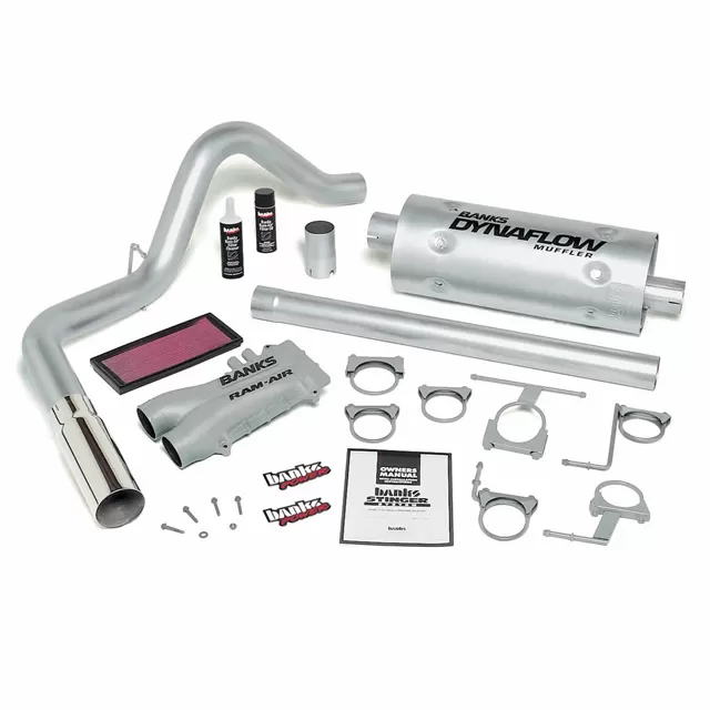 Banks Power Chrome Tip Stinger Bundle Power System W/Single Exit Exhaust Ford 460 1987-1993 - 49207