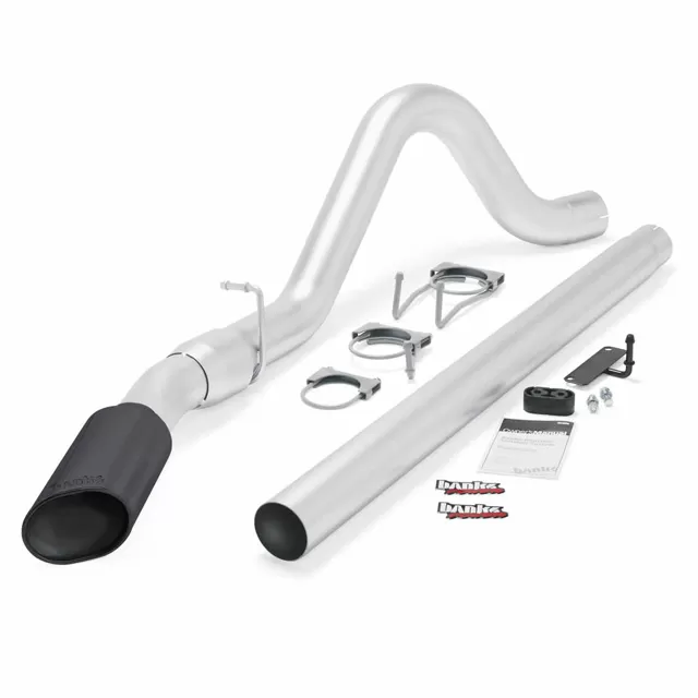 Banks Power Black Tip Single Exit Monster Exhaust System Ford All Cab and Bed Lengths 6.4L 2008-2010 - 49781-B