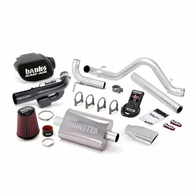 Banks Power Chrome Tip Single Exit Exhaust Stinger Bundle Power System W/AutoMind Jeep 3.6L Wrangler All 4 Door 2012-2014 - 51349