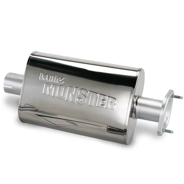 Banks Power Stainless Steel 2.5 Inch Inlet and Outlet Exhaust Muffler W/adapter Jeep Wrangler 4.0L 2000-2003 - 52637