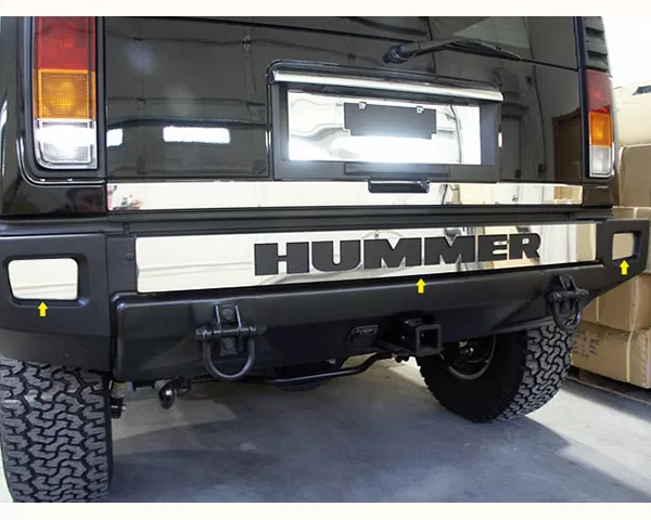Quality Automotive Accessories 3-Piece Stainless Steel Rear Bumper Trim Hummer H2 4-Door SUV 2003-2009 - HV43012