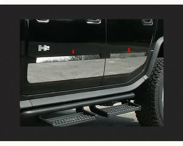 Quality Automotive Accessories 4-Piece Stainless Steel Door Insert Hummer H2 4-Door SUV 2003-2009 - HV43013