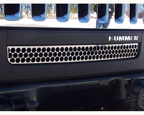 Quality Automotive Accessories 1-Piece Stainless Steel Stainless Steel Grille / Front Accent Trim Hummer H3 4-Door SUV 2006-2009 - HV46306