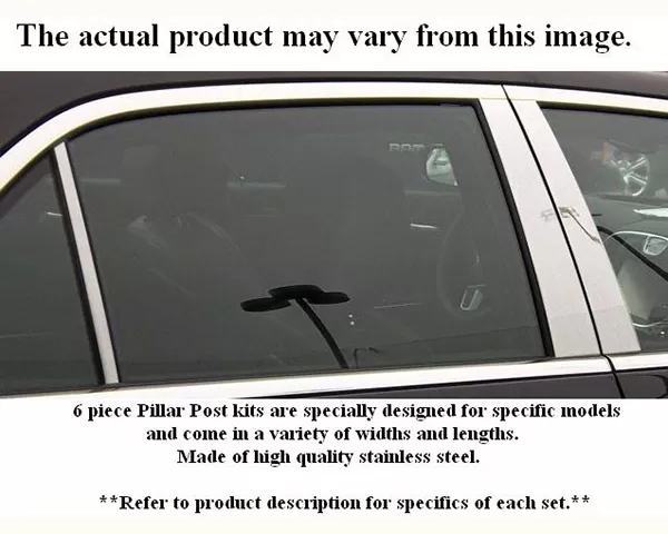 Quality Automotive Accessories 6-Piece Stainless Steel Pillar Post Trim BMW X3 4-Door SUV 2004-2010 - PP25941