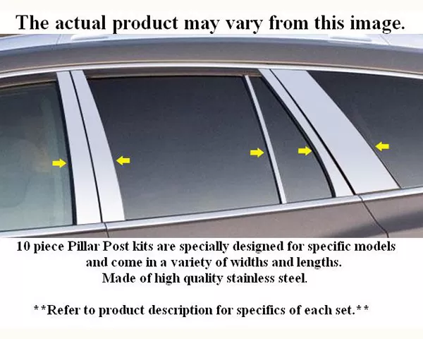 Quality Automotive Accessories 10-Piece Stainless Steel Pillar Post Trim BMW X3 4-Door SUV 2004-2010 - PP25942
