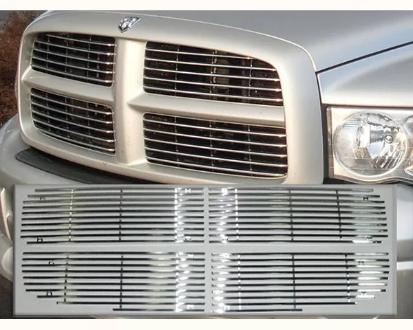 Quality Automotive Accessories 4-Piece Billet Grille Overlay Dodge Ram 2-Door 4-Door 1500 2500 2002-2005 - SGB42931
