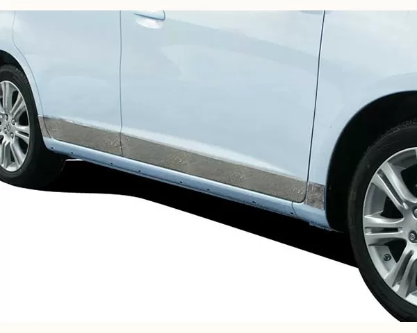 Quality Automotive Accessories 8-Piece Stainless Steel Rocker Panel Trim Lower Kit Honda Fit 4-Door Hatchback 2009-2013 - TH29221