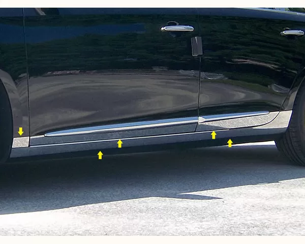 Quality Automotive Accessories 10-Piece Stainless Steel Rocker Panel Trim On the rocker & Lower Kit Cadillac XTS 4-Door Sedan 2013-2019 - TH53247