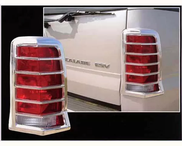 Quality Automotive Accessories 2-Piece Chrome Plated ABS plastic Tail Light Bezels Cadillac Escalade 4-Door SUV 2002-2006 - TL42255