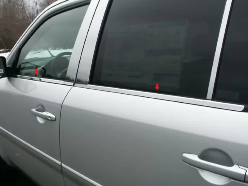 Quality Automotive Accessories 4-Piece Stainless Steel Window Sill Trim Set Honda Pilot 4-Door SUV 2009-2015 - WS29260