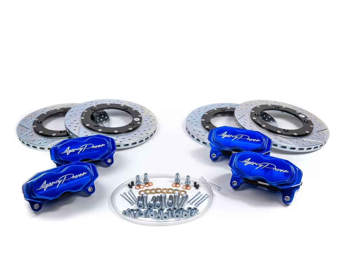 Agency Power Big Brake Kit Front and Rear Blue Ice Can-Am Maverick X3 Turbo - AP-BRP-X3-460-BLU